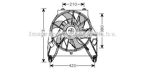Ventilateur de refroidissement du moteur (Motoventilateur) AVA Deutschland GmbH RT7543