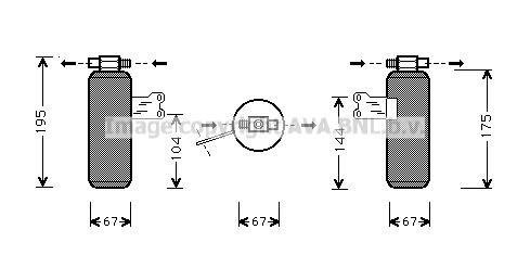 Filtre déshydrateur du circuit de climatisation AVA Deutschland GmbH RTD027