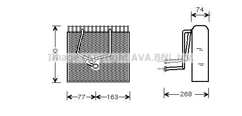 Radiateur moteur (Radiateur de refroidissement) AVA Deutschland GmbH RT2114
