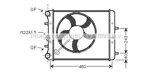 Radiateur moteur (Radiateur de refroidissement) AVA Deutschland GmbH SA2013