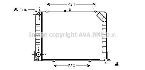Radiateur moteur (Radiateur de refroidissement) AVA Deutschland GmbH ref. TO2424
