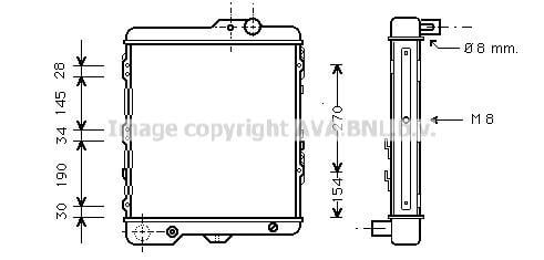 Radiateur moteur (Radiateur de refroidissement) AVA Deutschland GmbH VN2035