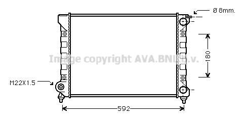 Radiateur moteur (Radiateur de refroidissement) AVA Deutschland GmbH VN2045