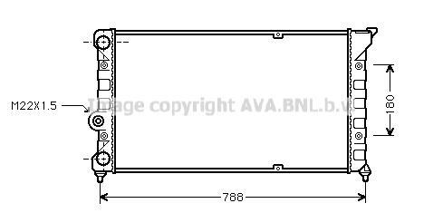 Radiateur moteur (Radiateur de refroidissement) AVA Deutschland GmbH VN2079