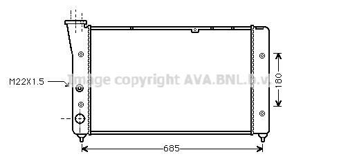 Radiateur moteur (Radiateur de refroidissement) AVA Deutschland GmbH VN2081