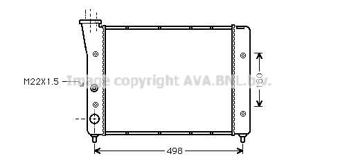 Radiateur moteur (Radiateur de refroidissement) AVA Deutschland GmbH VN2083