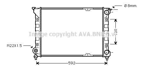 Radiateur moteur (Radiateur de refroidissement) AVA Deutschland GmbH VN2085