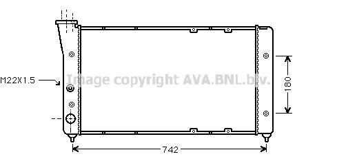 Radiateur moteur (Radiateur de refroidissement) AVA Deutschland GmbH VN2091