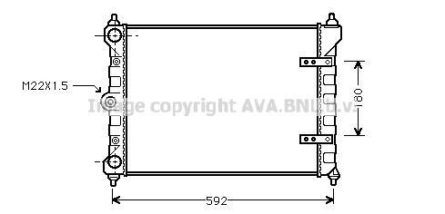 Radiateur moteur (Radiateur de refroidissement) AVA Deutschland GmbH VN2095