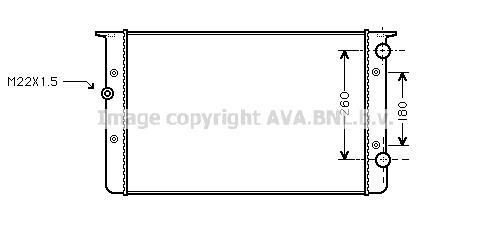 Radiateur moteur (Radiateur de refroidissement) AVA Deutschland GmbH VN2104