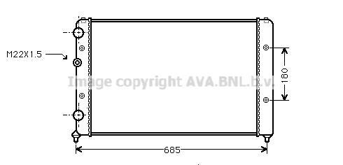 Radiateur moteur (Radiateur de refroidissement) AVA Deutschland GmbH ref. VN2115