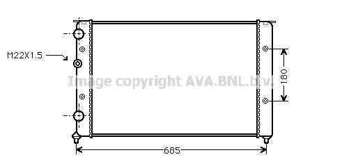 Radiateur moteur (Radiateur de refroidissement) AVA Deutschland GmbH ref. VN2124