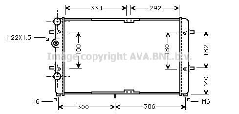 Radiateur moteur (Radiateur de refroidissement) AVA Deutschland GmbH VN2180