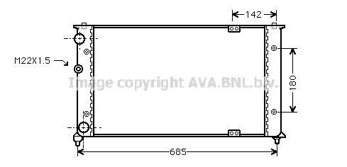 Radiateur moteur (Radiateur de refroidissement) AVA Deutschland GmbH VN2192