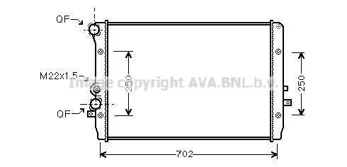 Radiateur moteur (Radiateur de refroidissement) AVA Deutschland GmbH VN2193