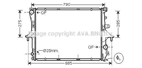 Radiateur moteur (Radiateur de refroidissement) AVA Deutschland GmbH VN2199