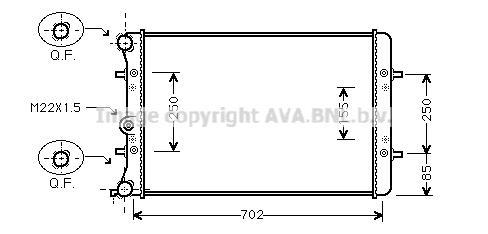Radiateur moteur (Radiateur de refroidissement) AVA Deutschland GmbH VN2217