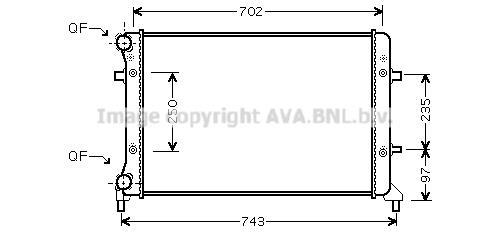 Radiateur moteur (Radiateur de refroidissement) AVA Deutschland GmbH ref. VN2223