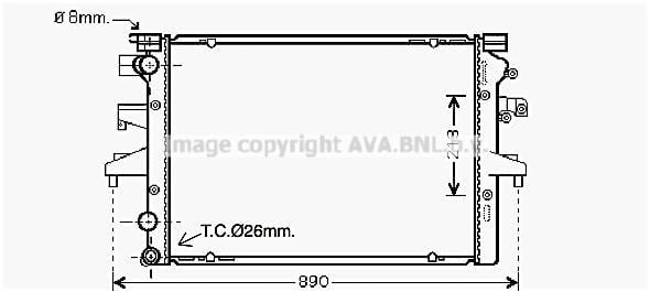 Radiateur moteur (Radiateur de refroidissement) AVA Deutschland GmbH VN2231