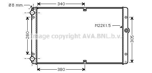Radiateur moteur (Radiateur de refroidissement) AVA Deutschland GmbH VN2245