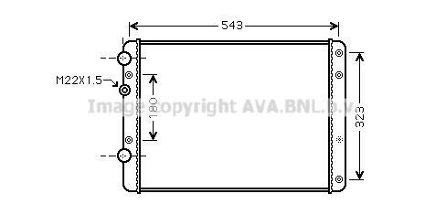 Radiateur moteur (Radiateur de refroidissement) AVA Deutschland GmbH VN2249