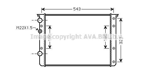 Radiateur moteur (Radiateur de refroidissement) AVA Deutschland GmbH VN2260