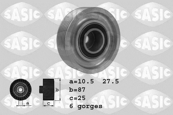 Galet enrouleur de courroie d'accessoire SASIC ref. 1624041