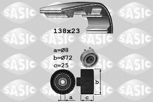 Kit de distribution (Kit courroie de distribution) SASIC ref. 1756060