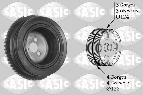 Poulie damper (Poulie de vilebrequin) SASIC 2150056