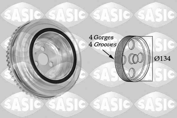 Poulie damper (Poulie de vilebrequin) SASIC 2150059
