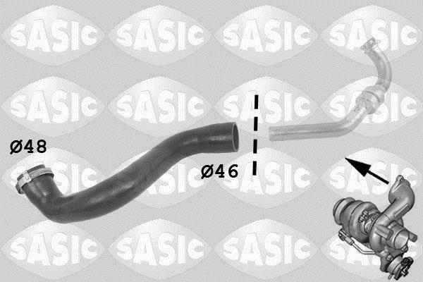 Durite de turbocompresseur (Durite de turbo) SASIC ref. 3334036