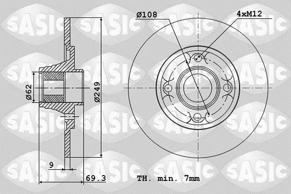 Disques de frein SASIC ref. 6100004