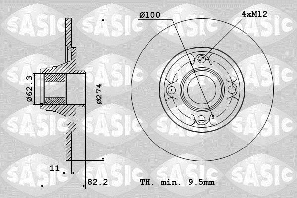 Disques de frein SASIC ref. 6104013