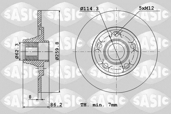 Discos de freno SASIC ref. 6104035