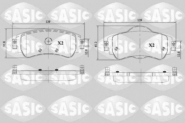 Jogo de 4 pastilhas de travão SASIC ref. 6210066