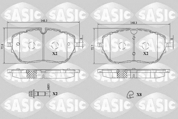 Jogo de 4 pastilhas de travão SASIC ref. 6210092