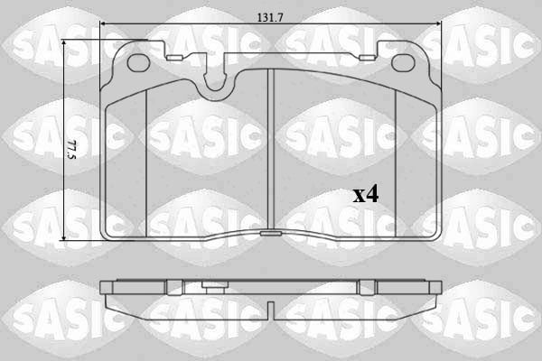 Jogo de 4 pastilhas de travão SASIC 6210127