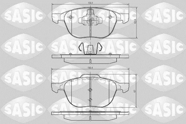 Jeu de 4 plaquettes de frein SASIC ref. 6216001