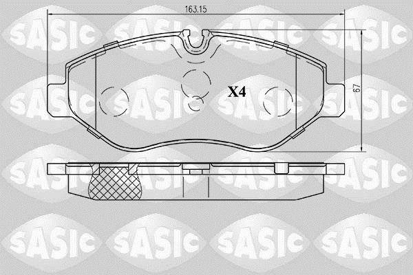 Jeu de 4 plaquettes de frein SASIC ref. 6216022