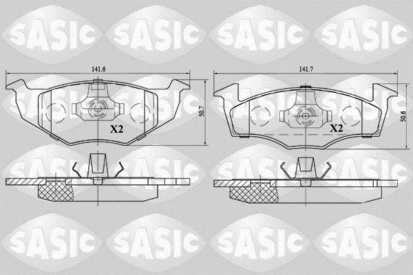 Jeu de 4 plaquettes de frein SASIC ref. 6216028