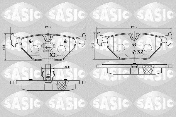 Jeu de 4 plaquettes de frein SASIC ref. 6216053
