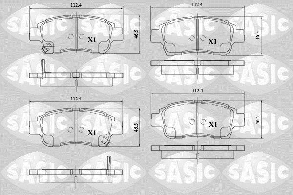 Jogo de 4 pastilhas de travão SASIC ref. 6216107