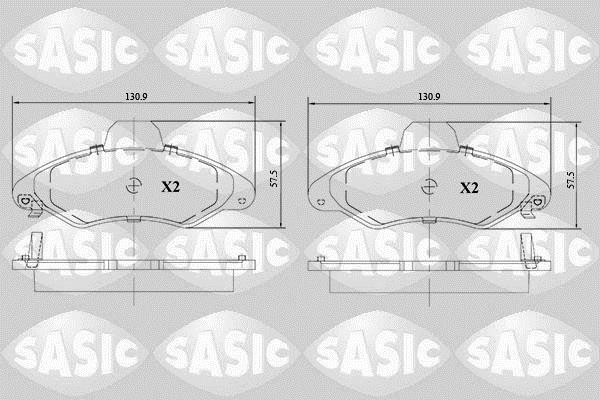 Jogo de 4 pastilhas de travão SASIC ref. 6216111