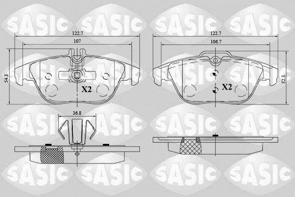 Jogo de 4 pastilhas de travão SASIC ref. 6216185