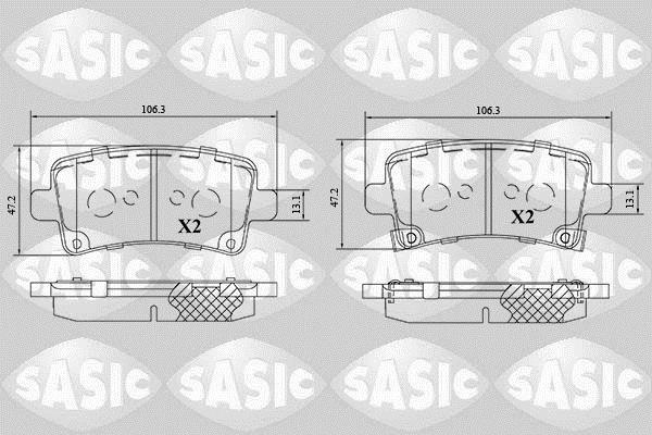 Jogo de 4 pastilhas de travão SASIC ref. 6216189