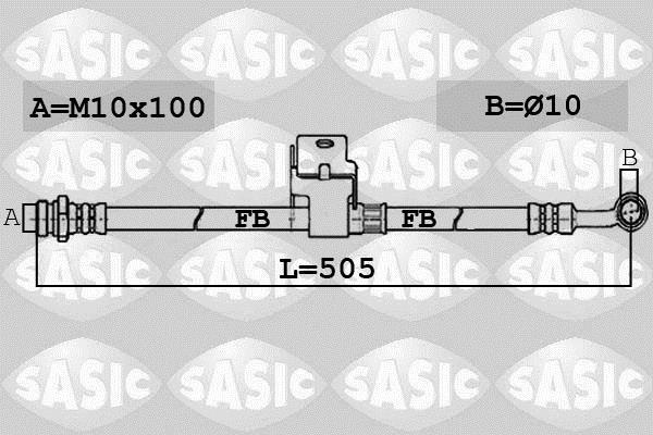 Flexible de frein (Durite de frein) SASIC ref. 6606167