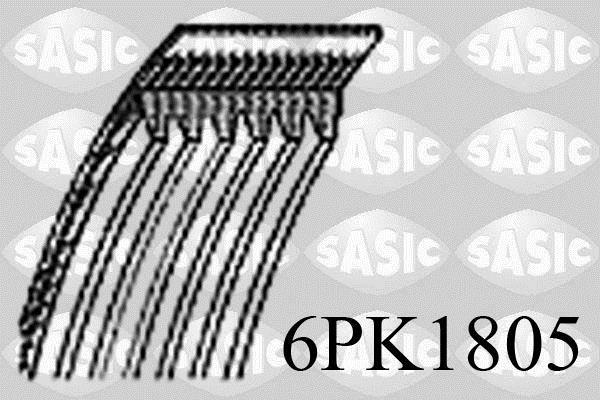 Correia trapezoidal estriada SASIC ref. 6PK1805
