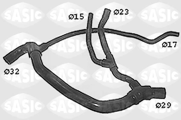 Durite de radiateur (Durite de refroidissement) SASIC ref. SWH4193
