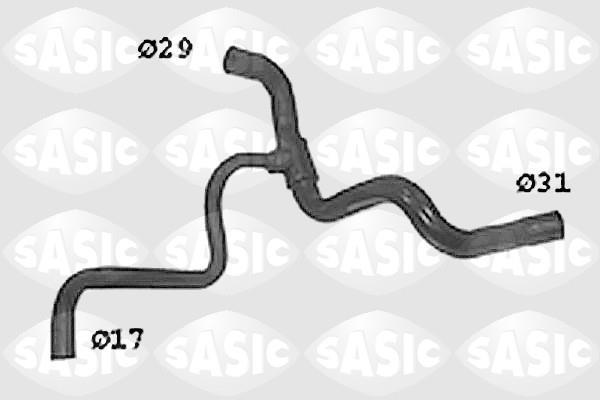 Durite de radiateur (Durite de refroidissement) SASIC ref. SWH4295