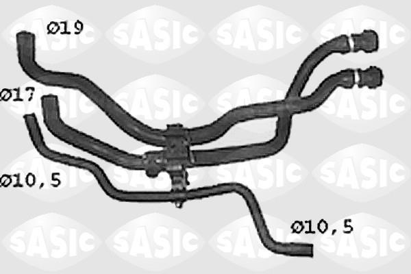 Durite de radiateur (Durite de refroidissement) SASIC ref. SWH4308